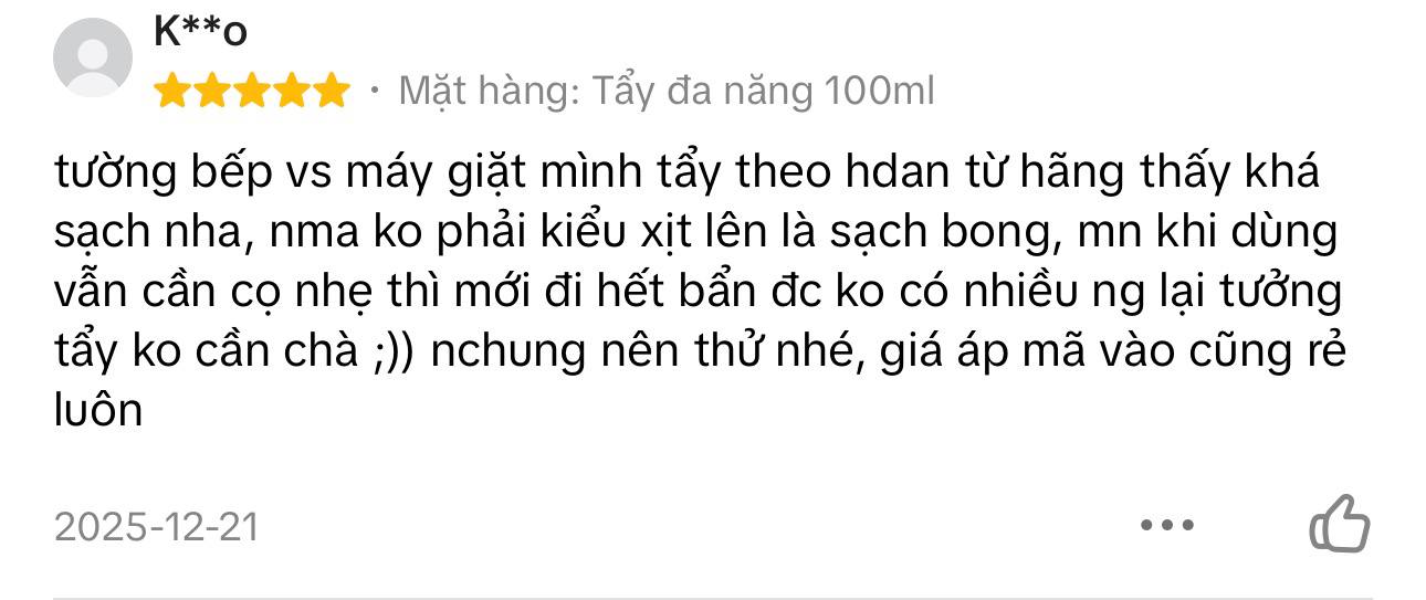 Feedback khách hàng về bếp và máy giặt